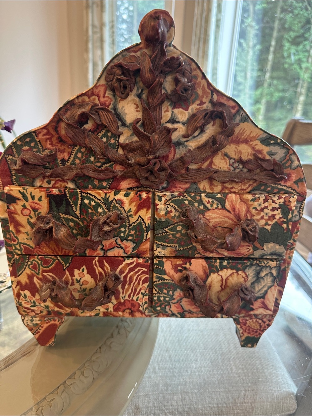 Ornate jewelry box. Vintage